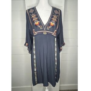 entro Blue Embroidered Womens Dress size small